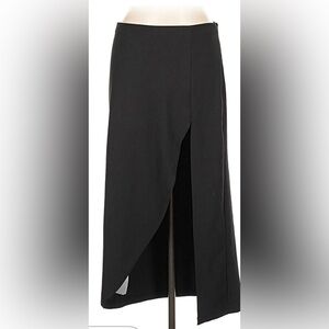 NWT Abercrombie Asymmetrical Black Maxi Skirt